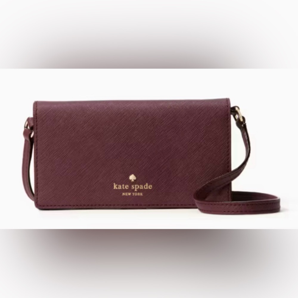 kate spade Crossbody Wallet in Deep Burgundy